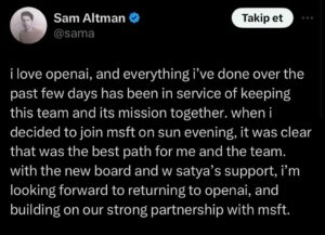 Sam Altman Statement"