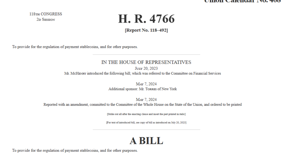 Guidance and Establishment for U.S. Stablecoins Act of 2025.