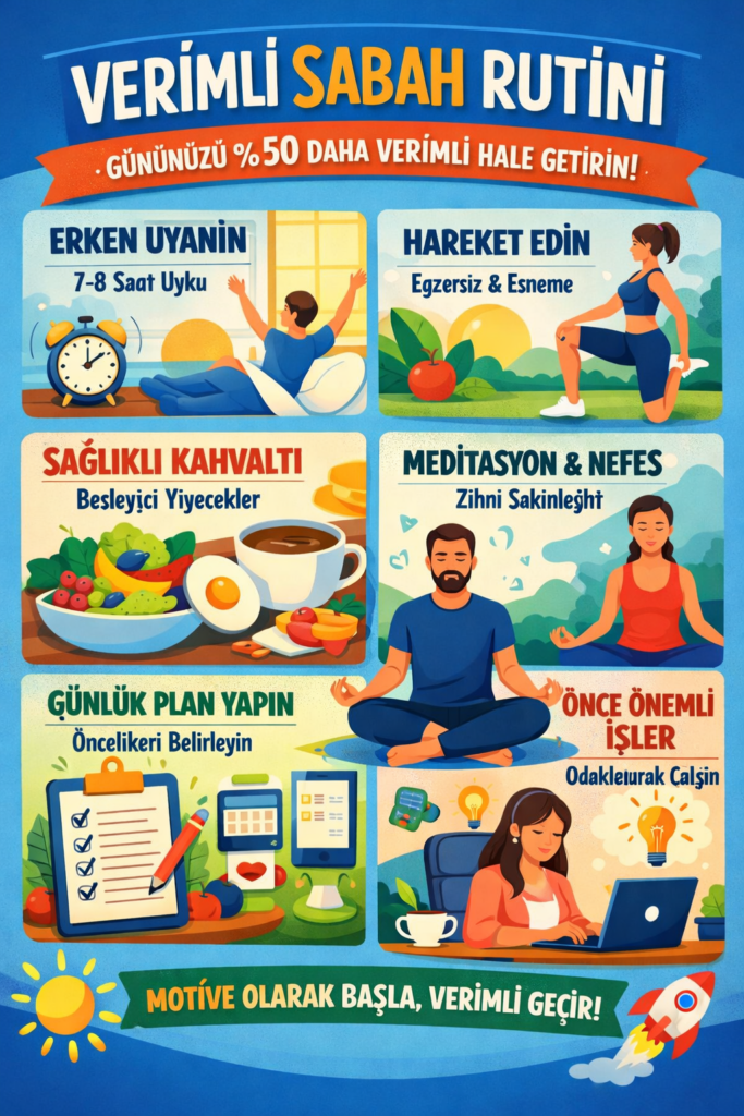 Sabah Rutininizi Değiştirerek Gününüzü Nasıl %50 Daha Verimli Hale Getirirsiniz?