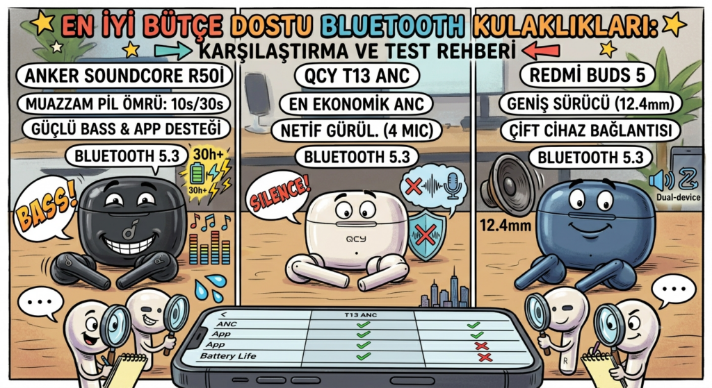  En İyi Bütçe Dostu Bluetooth Kulaklıkları: Karşılaştırma ve Test Rehberi